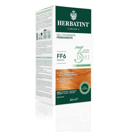 Herbatint Tintaura Per Capelli Gel Permanente FF6 Orange 3 Dosi