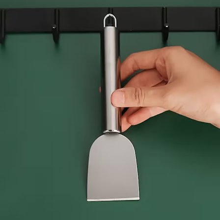 Multifunksjonell rengjøringsskrape i rustfritt stål - Slitesterkt verktøy for kjøkken, koketopp, panne, bad og bilrengjøring