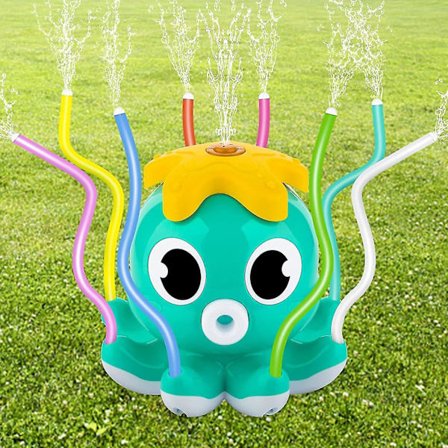 Sprinkler för barn, sprinklerleksak med 8 slangar bläckfisk - spot sales