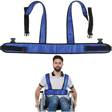 Rullestolssele til voksne ældre, justerbar rullestolsbælte overkropsstøttevest, rullestolsbælte fastholdelsesremme til patientpleje, Soli