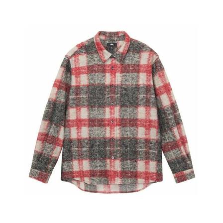 Stüssy, Casual Shirts Czerwony, Mężczyzna, Rozmiar: L