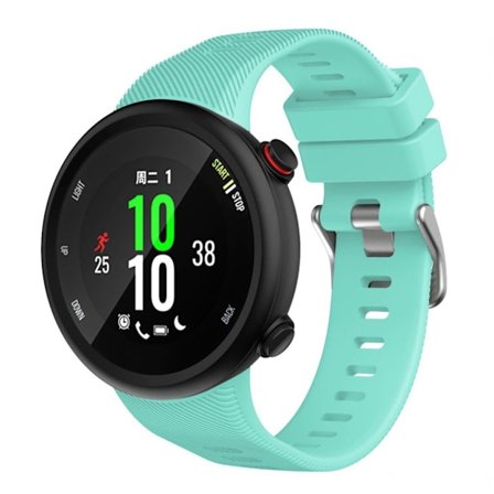Garmin Forerunner 45S silikone sølv Spænde Urrem - Cyan