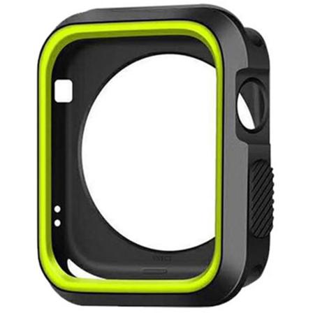 iWatch 4/5 - Stilfuldt beskyttende TPU-cover Svart/Grön 44mm