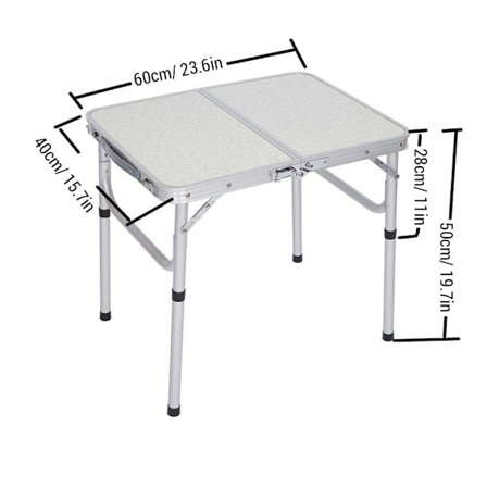 Bærbart Sammenklappeligt Campingbord Aluminium Udendørs Sammenklappeligt Bord til Picnic Camping Vandreture