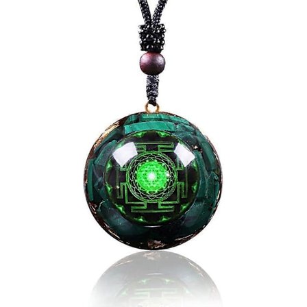 Orgonite Malakiitti Riipus Reiki Parantava Energia Kaulakoru (LGL)