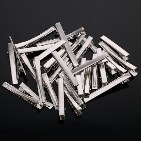 Metallkrokodillehårklips Sprettehårklips DIY-tilbehør Ha