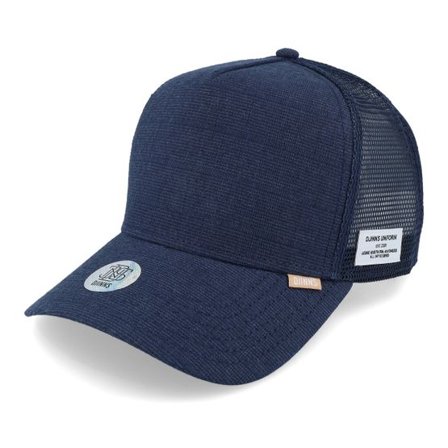 Djinns - Blå trucker Keps - Hft Glencheck Navy Trucker @ Hatstore