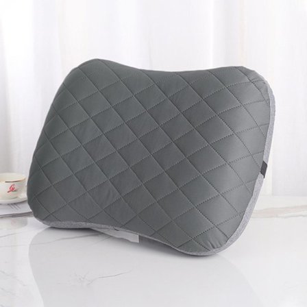 Oppblåsbar pute for camping/reise med avtakbart putetrekk, ergonomisk pute, nakkepute, oppblåsbar reisepute (grå)