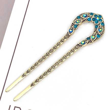 #(Blå) Vintage Hårsticka#