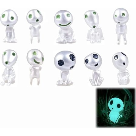 Treåndestatue, 10 lysende treånd, spøkelsestreånd, egnet for innendørs og utendørs hjem og hagedekorasjon