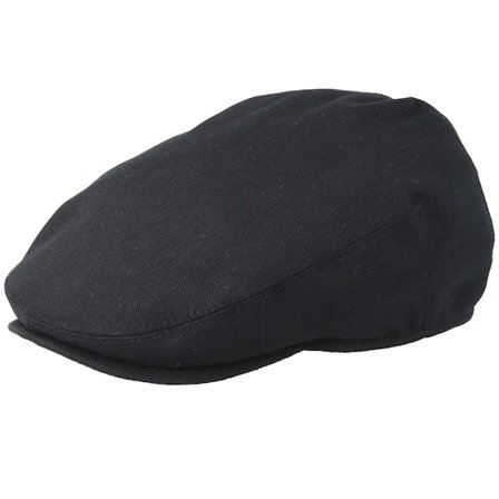 Kangol - Preto flatcap Boné - Washed Cap Black Flat Cap @ Hatstore