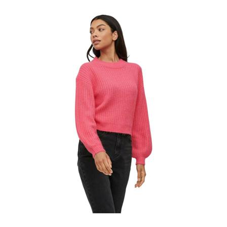 Vila Round-neck Strik Pink, Dame Striktrøjer