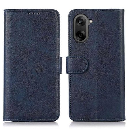 Til OnePlus Nord CE5 5G Etui Læderpung Etui med Ko-hud Tekstur og Stativ [GKS] Blå