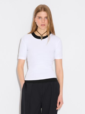 Holzweiler Fitted Rib Tee - White - Women's - XXS