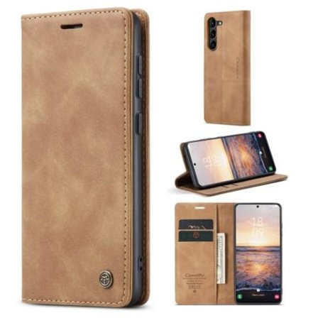 CASEME Retro Lommebokveske for Samsung Galaxy S23+ - Brun