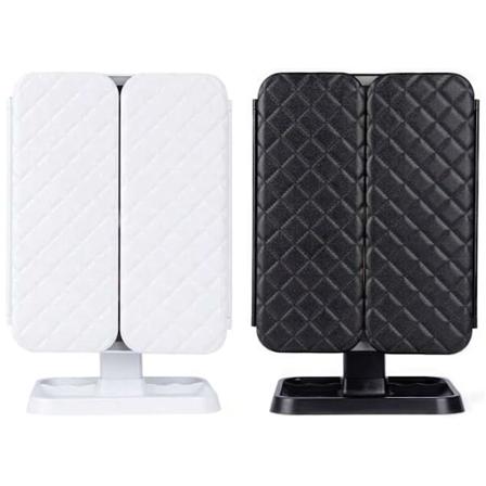 LED-meikkpeili 1x/2x/3x suurennuksella, kosketusnäyttö, taitettava jalusta Svart