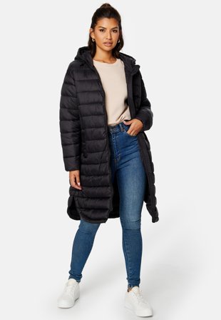 ONLY Melody Quilted Oversized Coat Black Klær