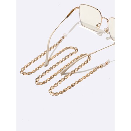 Unik dekorativ glasögonkedja i metall och silikon