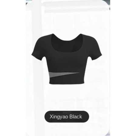 Hip Naken Hip Lift Yoga Tight Kontrast Kortärmad F1