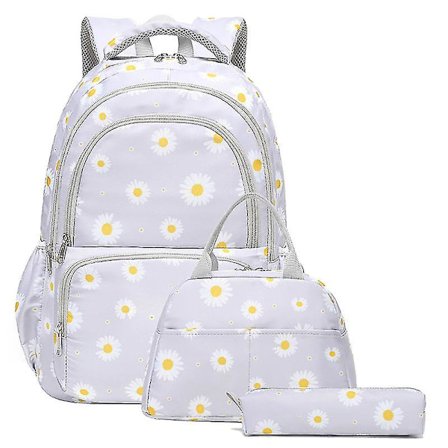 Ryggsäck för grundskoleelever, Primär Skolryggsäck, Utomhusrese-Dagryggsäck, Flickors Ryggsäck, Daisy-Tryck, Ryggsäck
