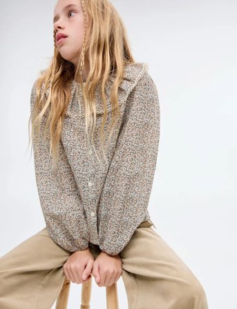 Mango Floral Cotton Blouse - Multi/patterned - 12