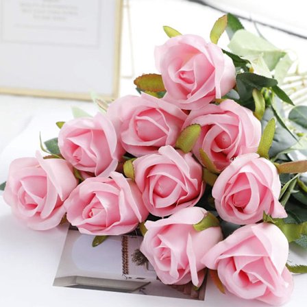 10 Fake Rosebuketter Bryllupsdekor Bursdagsfestdekor Hjem Gar