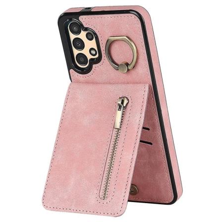 Til Samsung Galaxy A13 5G/A13 4G RFID Blocking Kickstand Case Retro PU+TPU Pung Telefon Cover-Pink Pink Style E Samsung Galaxy A13 5G