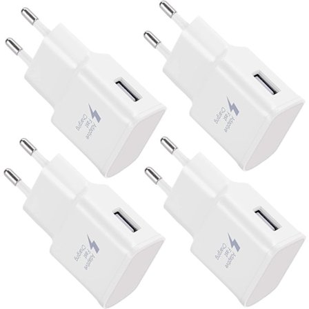 4 kpl 5V-2A USB-virtalaturisovitin Universaali pikalaturi iPhone 12/11/X 8/7/6, Samsung Galaxy S22 S21 S20 S10 S5 S6 S7 S8 S9/Edge/Plu