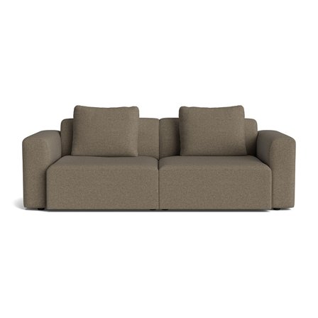 Como XL 2 personers sofa - Aurora Brun - 224x100x83cm med 2 ryghynder - Håndlavet Kvalitets Sofa til Små Hjem - Behagelig 2 pers. Sofa