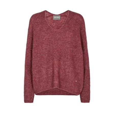 MOS Mosh V-neck Strik Lilla, Dame Striktrøjer
