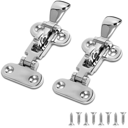 Anti-rattle låse til marine grade båddørluge, spændelåse, solid konstruktion, låsbare, (2 stk.)
