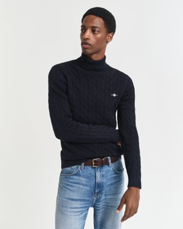GANT Herren Zopfstrick Rollkragenpullover aus Baumwolle (XXXL)