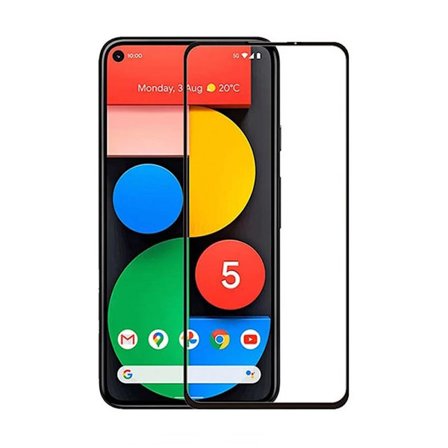 Skärmskydd Google Pixel 5A - 3D Härdat Glas - Svart