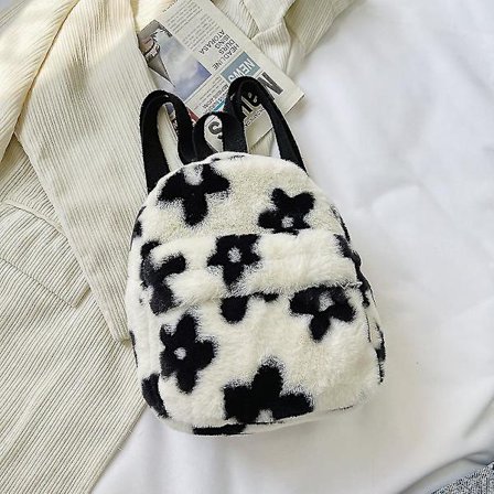 Moderigtigt kvindeligt blomsterprint plys lærred rygsæk Prep stil kvinders lille rygsæk mini rygsæk taske skole taske