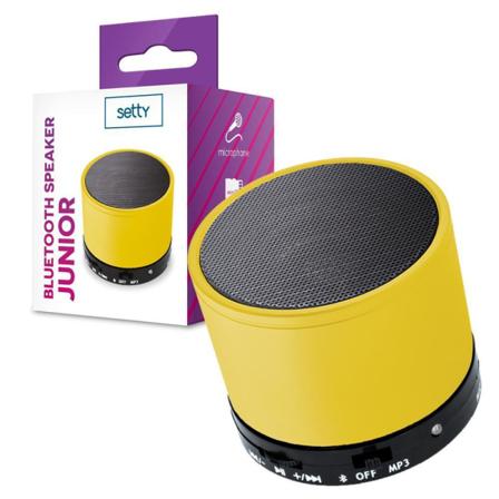 Setty Bluetooth Högtalare - Mikrofon & Micro-sd Gul