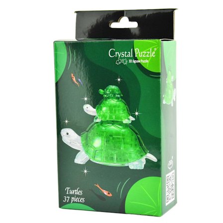 Crystal Puzzle 3D Sköldpaddor 37 bitar
