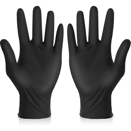 50 par handsker - genanvendelige rengøringshandsker - sorte gummihandsker - Non