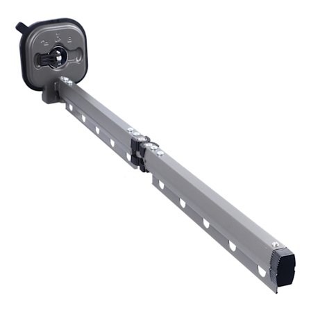 Veggmontert klesstativ, plassbesparende klesstativ, sammenleggbart tørkestativ for balkongvask, hullfritt, tofoldet, grått