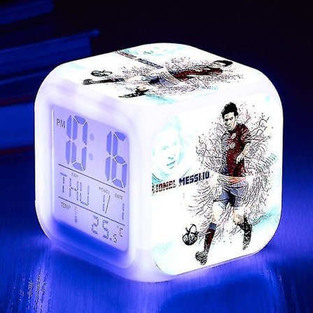 Messi Vekkerklokke For VM Fotballigaen, Liten Vekkerklokke Med Kreativ LED-Skjerm I Ulike Stiler