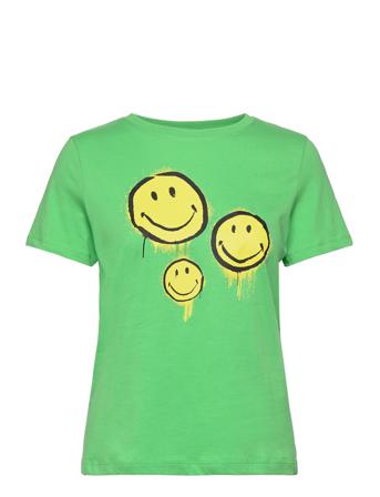 Onlsmileyoriginal Ss O-Neck T-Shirt Nn Green ONLY