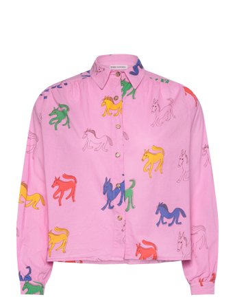 Bobo Choses | Wonder Horse Print Gathered Shirt | S
