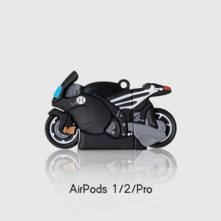 Moto AirPods-fodral Silikon personlighet 1/2 Pro Apple Bluetooth ea