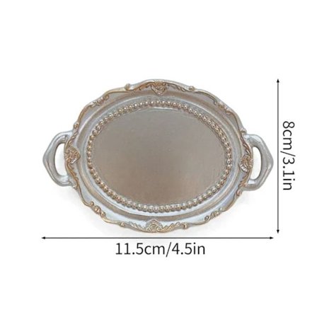 Dekorativ smykkeplade Halskæde Øreringe Opbevaringsbakke 5 5