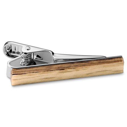 Kort Rødeg Træ Slipsenål til mænd - Slipsenål til smalle slips