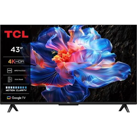 TCL 43P6K - LED-TV 43" (109 cm) - 4K UHD 3840x2160 - HDR10+ - Google TV - 3xHDMI 2.1 - WiFi
