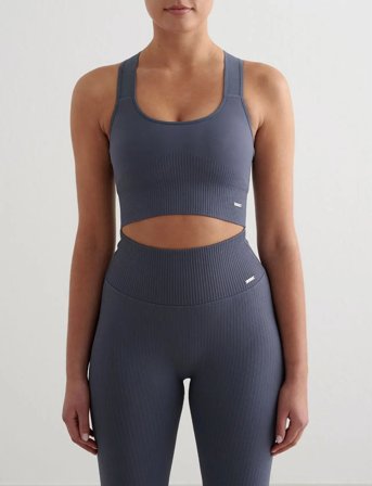 aim ́n High Support Ribbed Bra - Blue - S