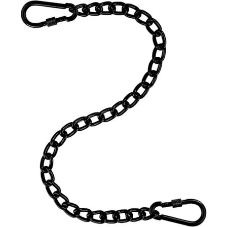 Kjede med to karabinkroker, 66 cm forlengelseskjede for stoler opp til 250 kg, huskekjede for hengekøye, sandssekkjede for innendørs- og utendørsbruk.