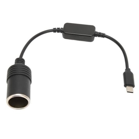 HURRISE Cigarettändaruttag 5V USB C till 12V 5V USB C Hane till 12V Cigarettändare hona Adapter Omvandlare för