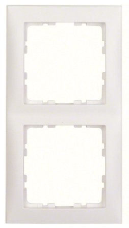 Hager 10129909 Kombinationsram termoplast, serie S1 2 fack, Strömbrytare & vägguttag