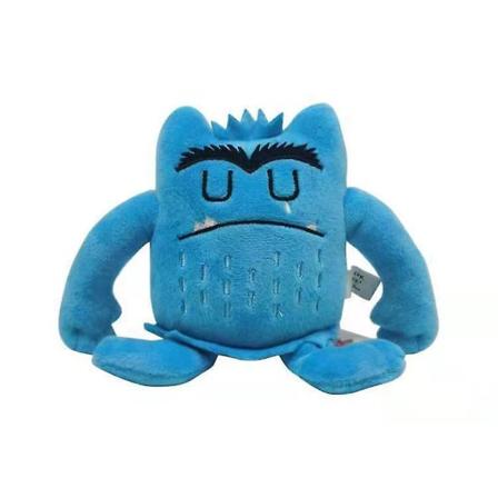 Farvemonsteret følelser plys bamse uddannelse historie udstoppede legetøj gaver 13cm Blue